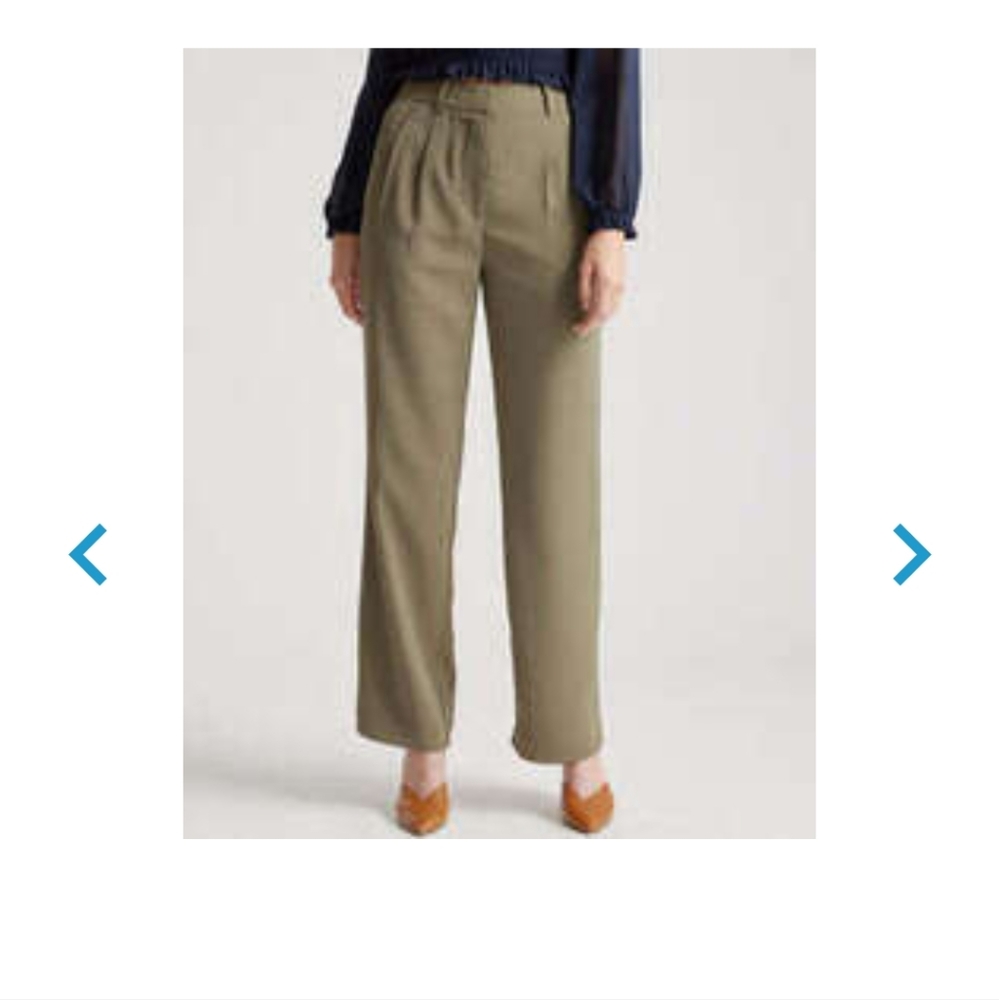 Quince Olive Wide Leg Pants